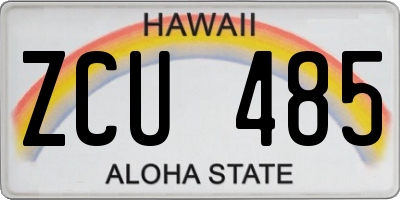 HI license plate ZCU485