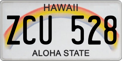 HI license plate ZCU528