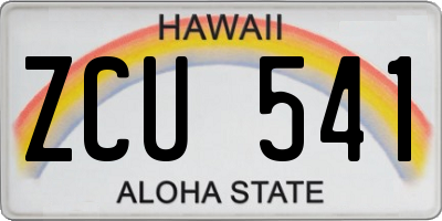 HI license plate ZCU541