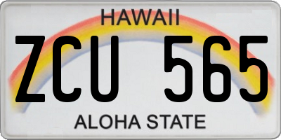 HI license plate ZCU565