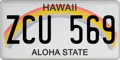 HI license plate ZCU569