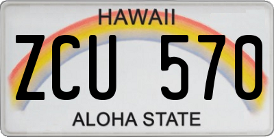 HI license plate ZCU570