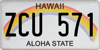 HI license plate ZCU571
