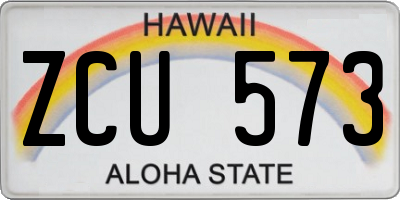 HI license plate ZCU573
