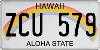 HI license plate ZCU579
