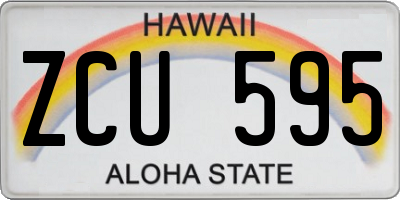 HI license plate ZCU595
