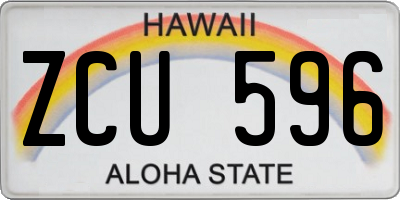 HI license plate ZCU596