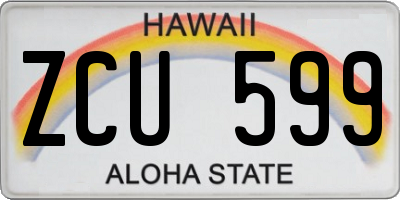 HI license plate ZCU599