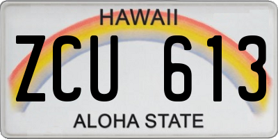 HI license plate ZCU613