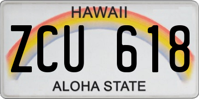 HI license plate ZCU618