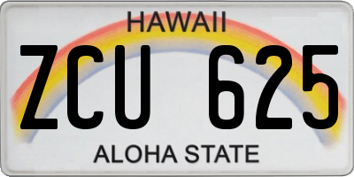 HI license plate ZCU625
