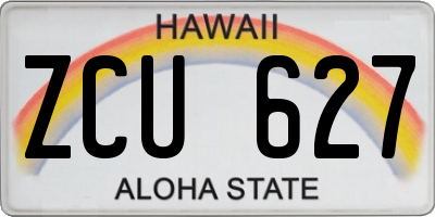 HI license plate ZCU627