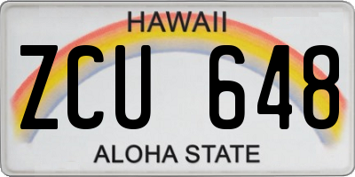 HI license plate ZCU648
