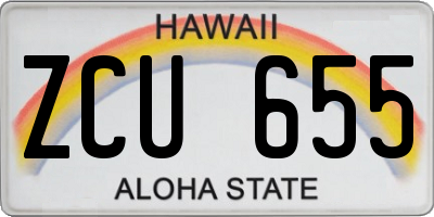 HI license plate ZCU655