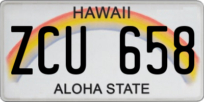 HI license plate ZCU658