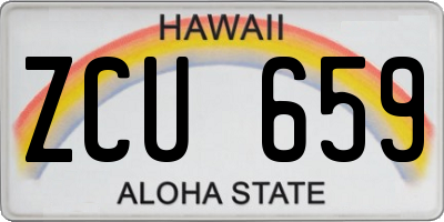 HI license plate ZCU659