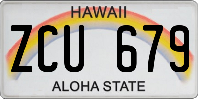 HI license plate ZCU679