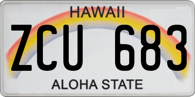 HI license plate ZCU683