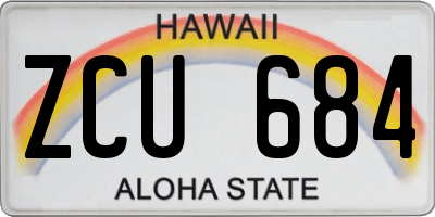 HI license plate ZCU684