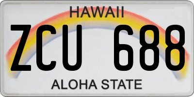 HI license plate ZCU688