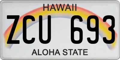HI license plate ZCU693