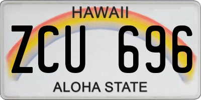 HI license plate ZCU696