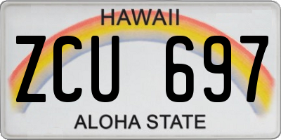 HI license plate ZCU697
