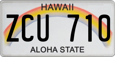 HI license plate ZCU710