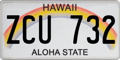 HI license plate ZCU732