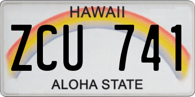HI license plate ZCU741