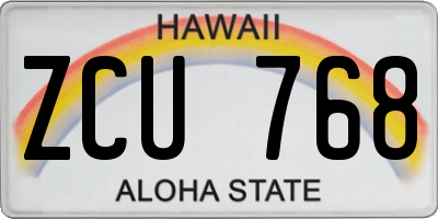 HI license plate ZCU768