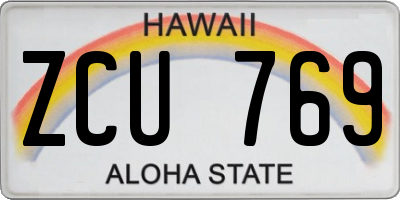 HI license plate ZCU769