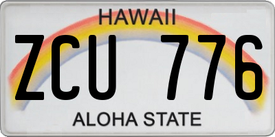 HI license plate ZCU776