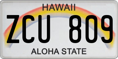HI license plate ZCU809