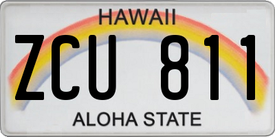HI license plate ZCU811