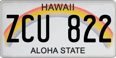 HI license plate ZCU822