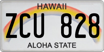 HI license plate ZCU828