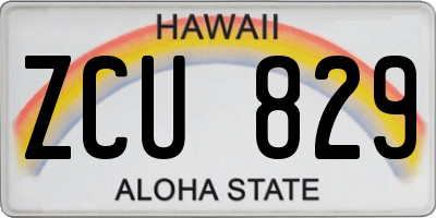 HI license plate ZCU829