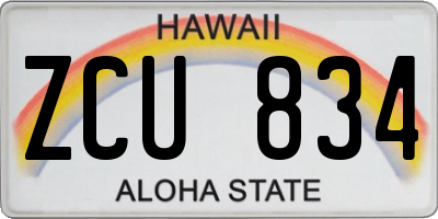HI license plate ZCU834