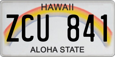 HI license plate ZCU841