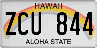 HI license plate ZCU844