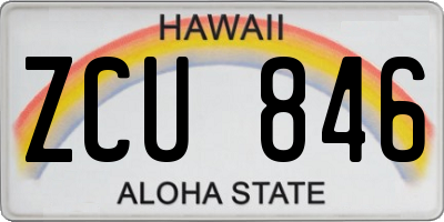 HI license plate ZCU846