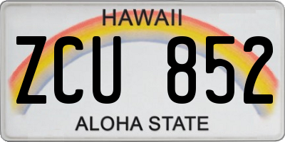 HI license plate ZCU852