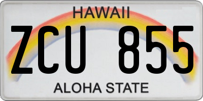 HI license plate ZCU855