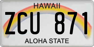 HI license plate ZCU871