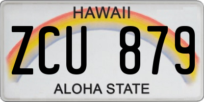 HI license plate ZCU879