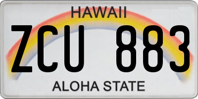 HI license plate ZCU883
