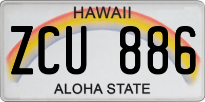 HI license plate ZCU886