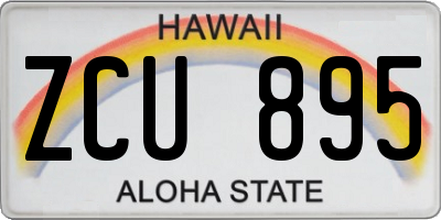 HI license plate ZCU895