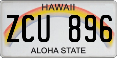 HI license plate ZCU896